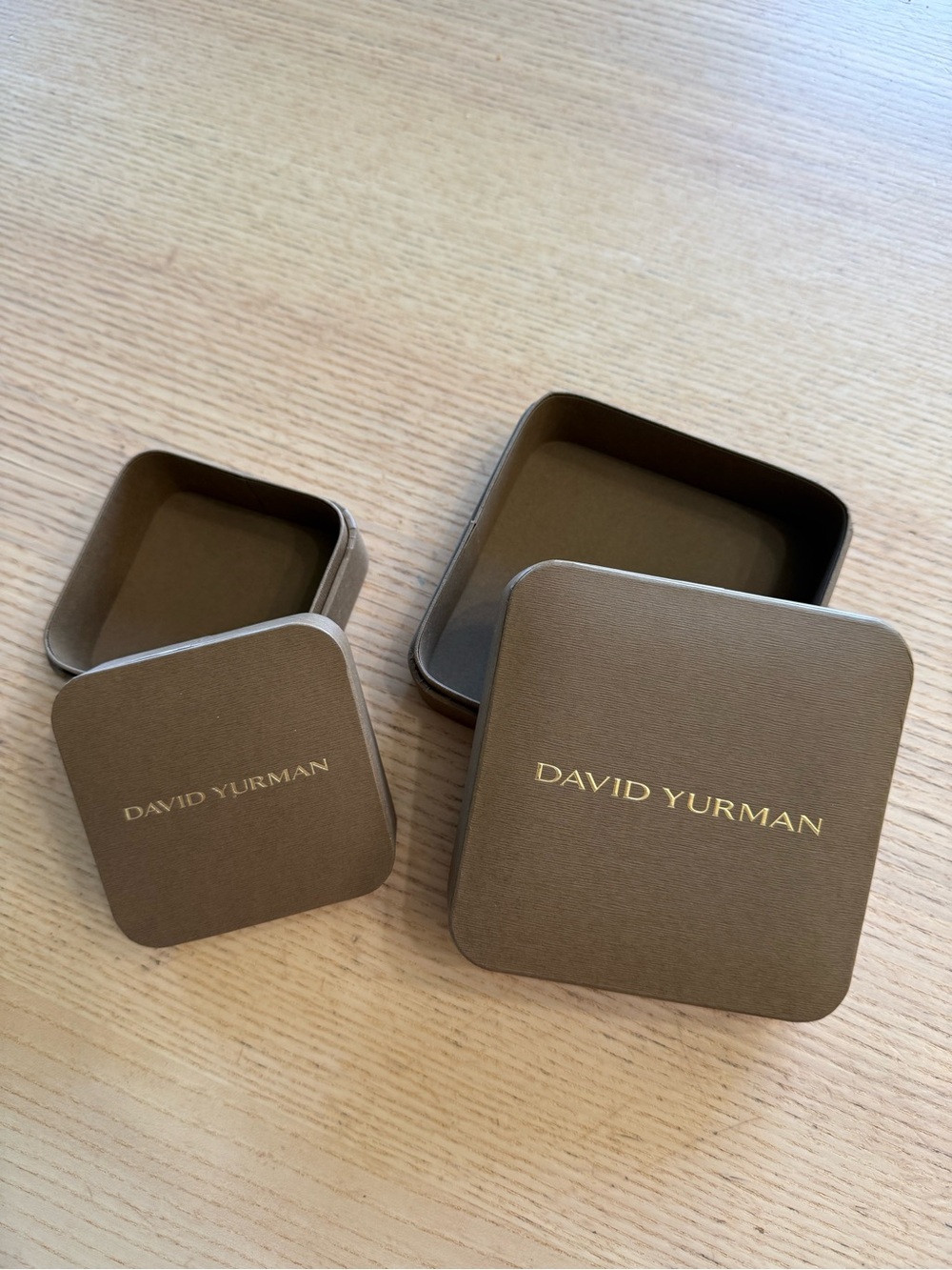 Set of two David Yurman jewelry boxes, new unused